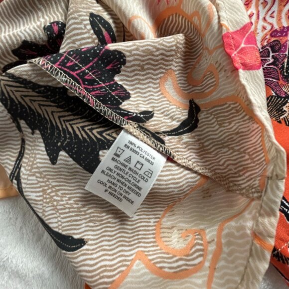 Nic+Zoe Womens Paisley Print Long Sleeve Collared Blouse XL Multicolor Casual - Picture 4 of 7